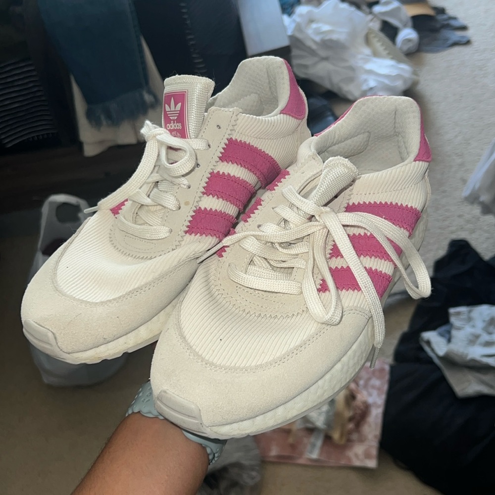 Pink adidas sneakers